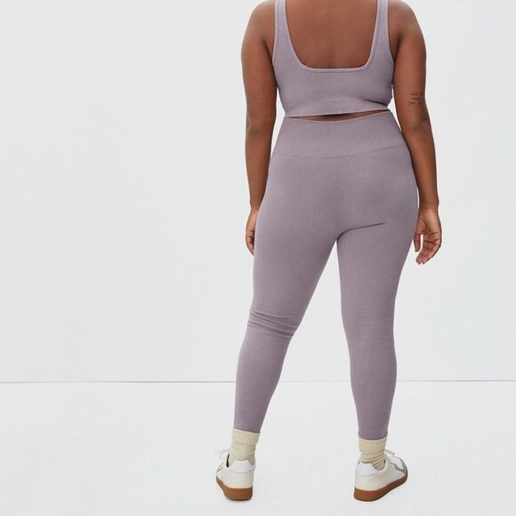 Everlane The Seamless Leggings Ribbed Light Purple Size XL/XXL NWT - Picture 3 of 10